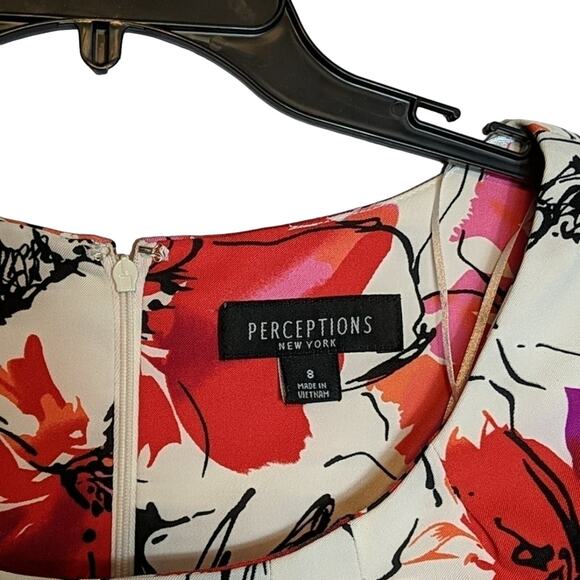 EUC Perceptions Sheath Dress Floral Print - Picture 3 of 6